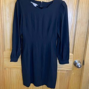 Vintage 80’s Little Black Dress Scalloped Neckline Size 4